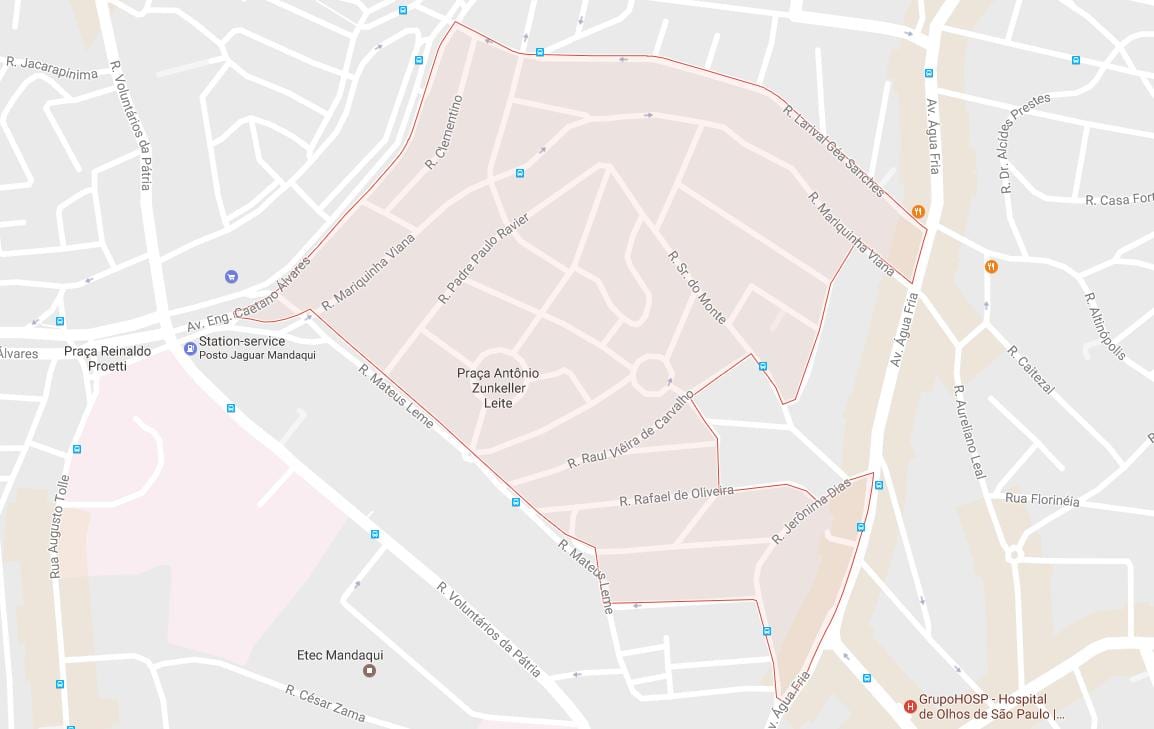 Zemljevid Mandaqui São Paulo