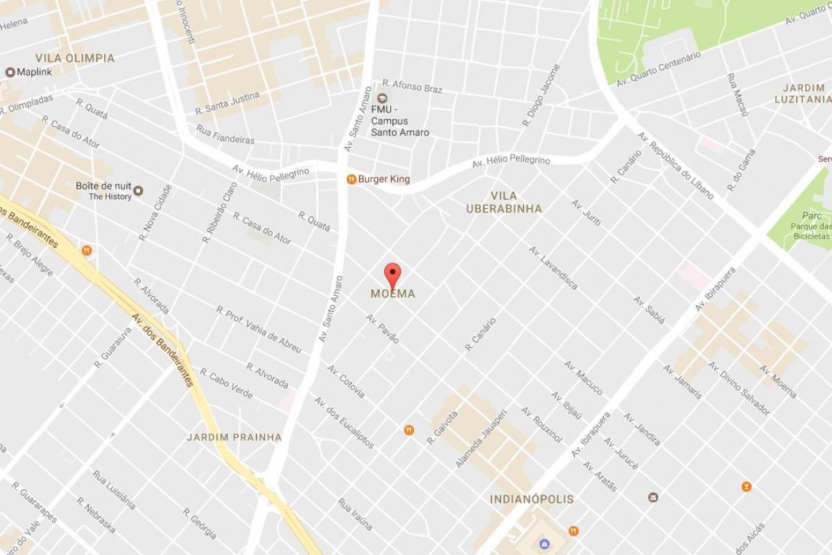 Zemljevid Moema São Paulo