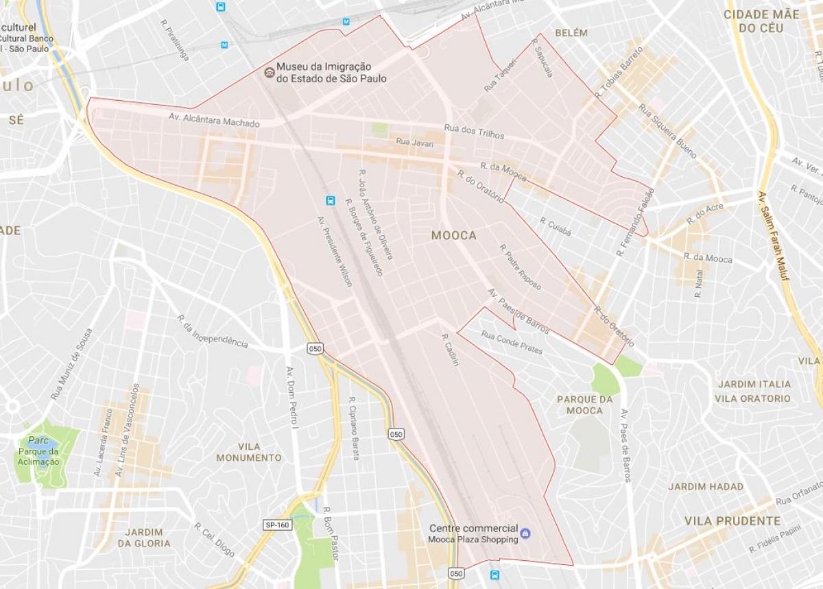 Zemljevid Mooca São Paulo