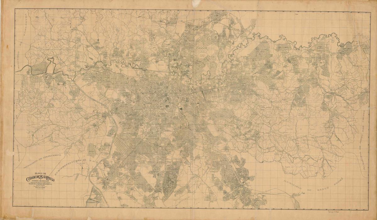 Zemljevid nekdanji Sao Paulo - 1943