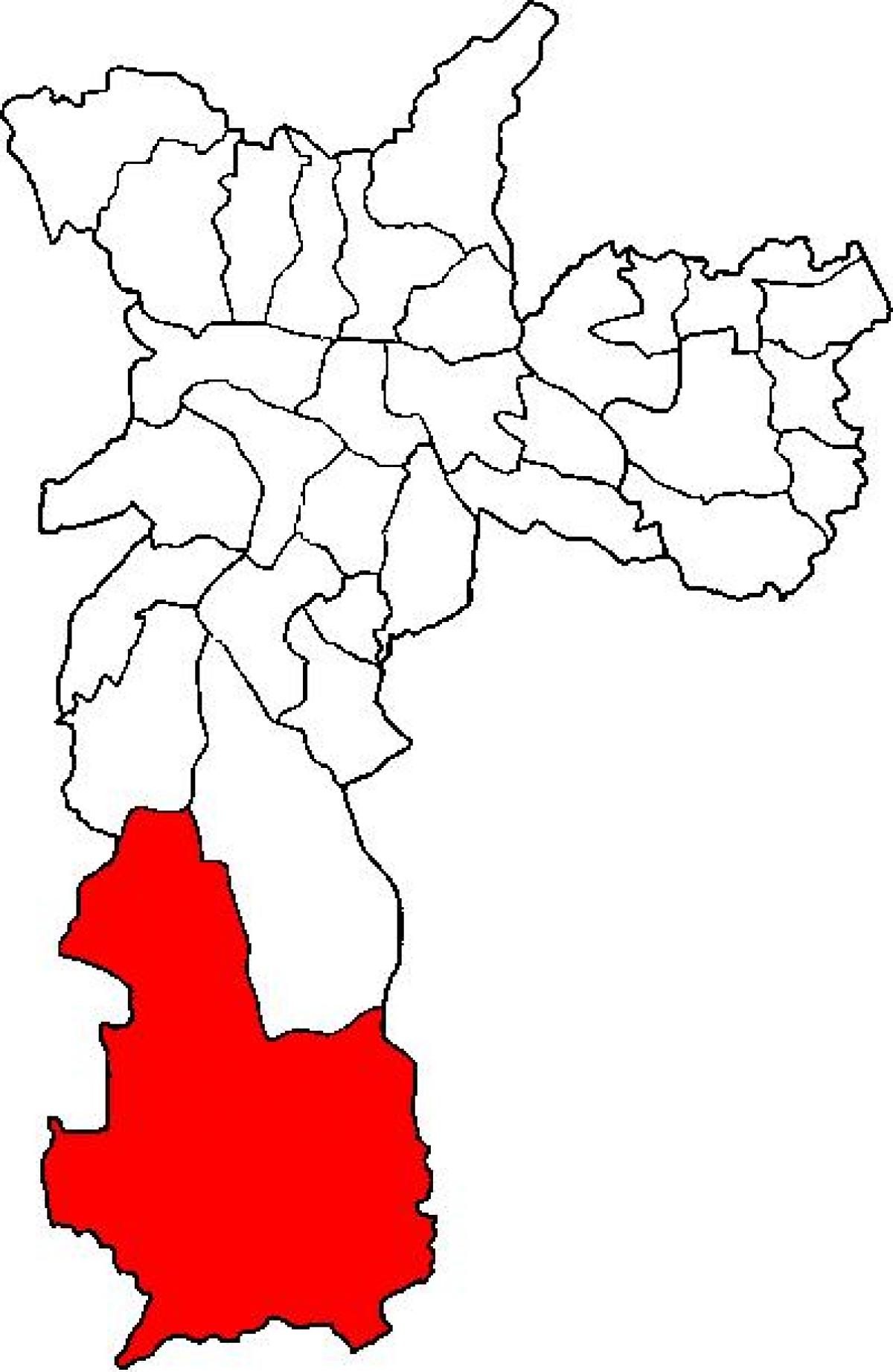 Zemljevid Parelheiros sub-prefekturi São Paulo