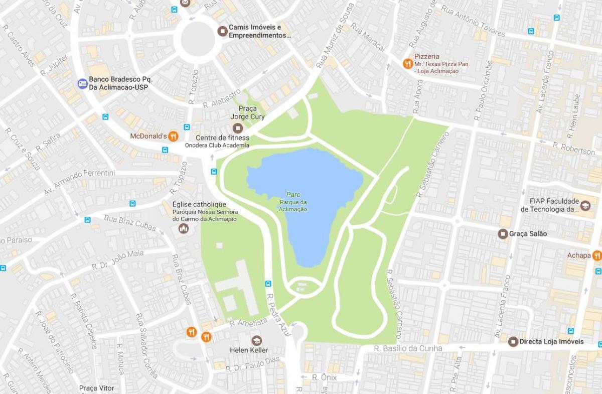 Zemljevid park aklimatizacije São Paulo