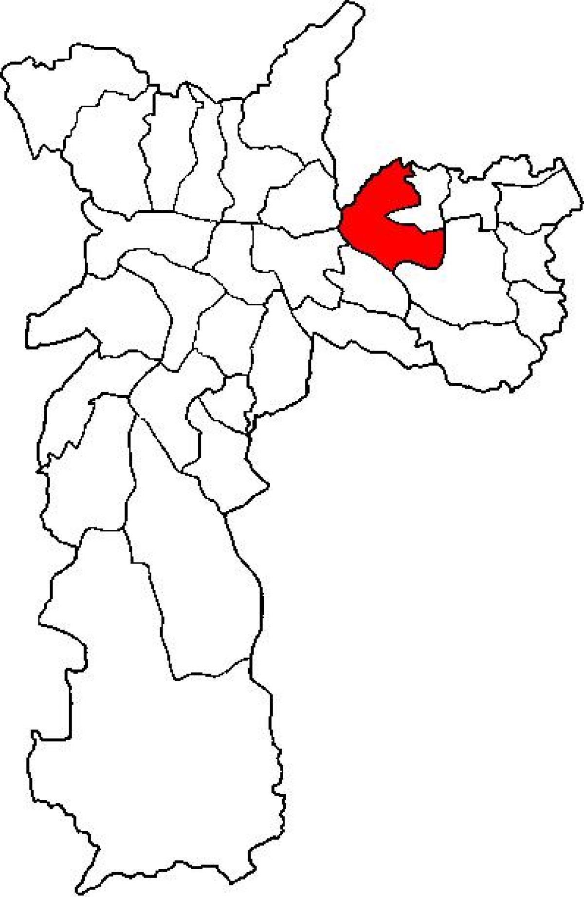 Zemljevid Penha sub-prefekturi São Paulo