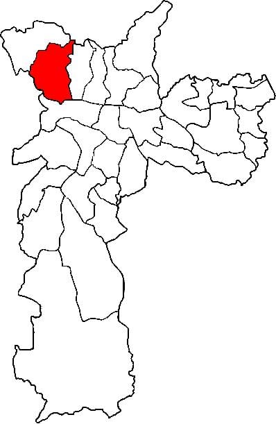 Zemljevid Pirituba-Jaraguá sub-prefekturi São Paulo