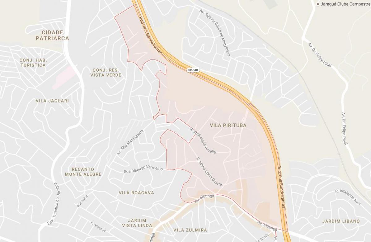 Zemljevid Pirituba São Paulo