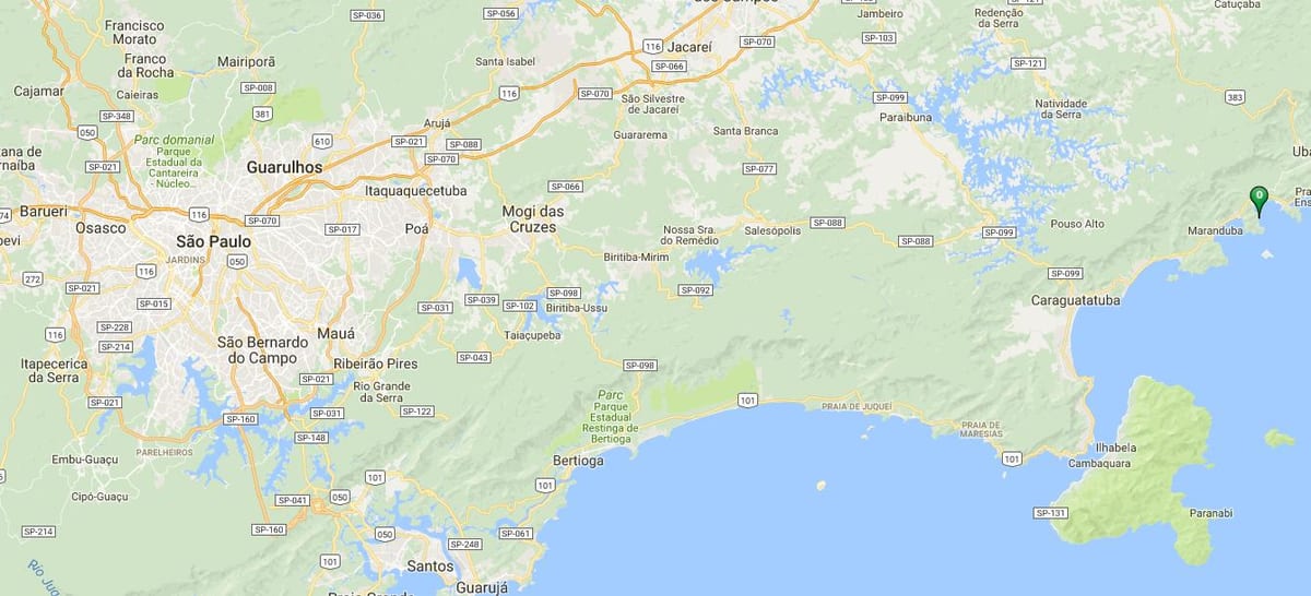 Zemljevid plaži Brava