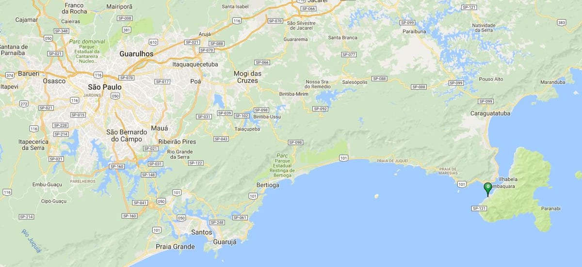 Zemljevid plaži Curral