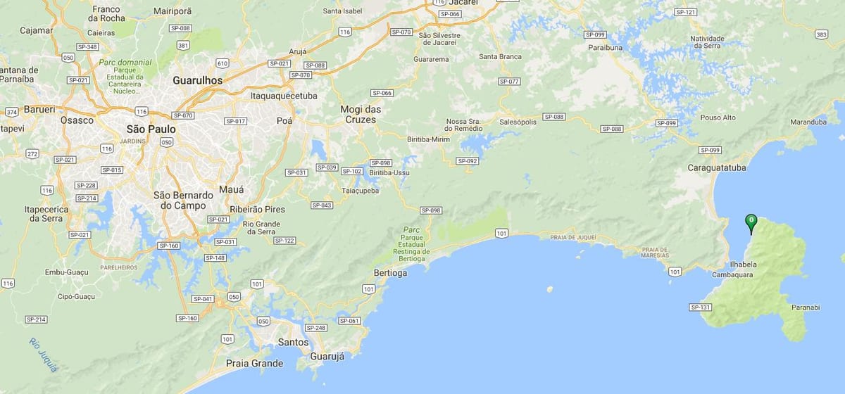 Zemljevid plaži Iate Clube de Santos