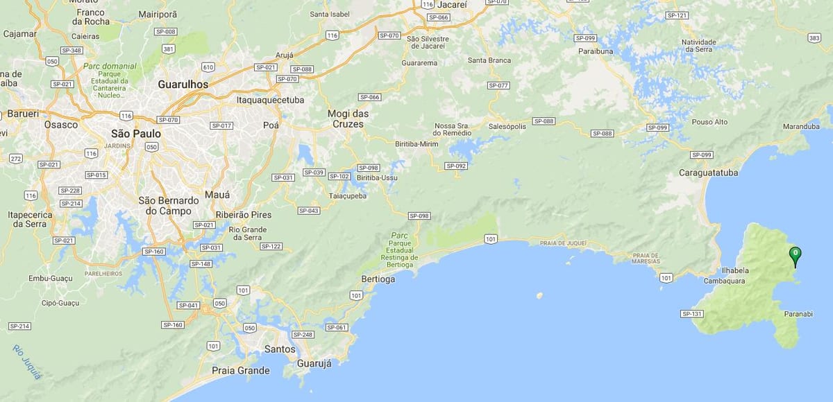 Zemljevid plaži Serraria