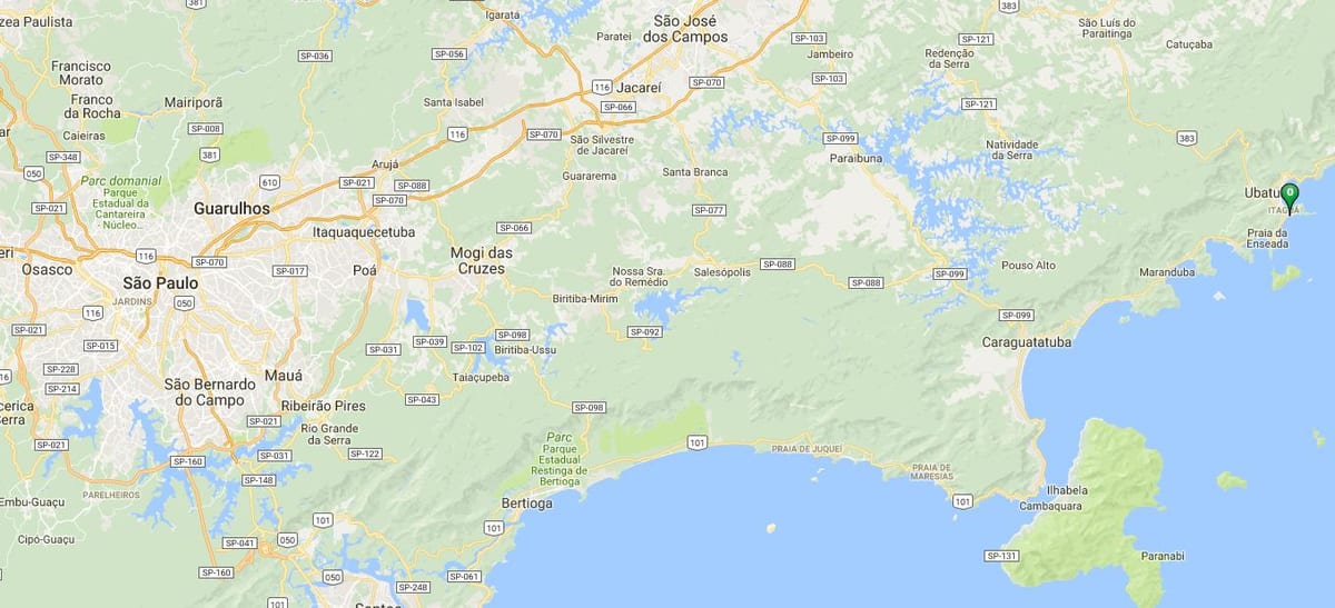 Zemljevid plaži Tenório