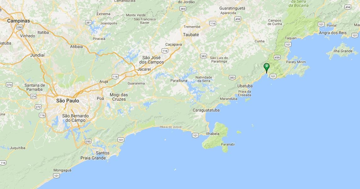 Zemljevid plaži Ubatumirim