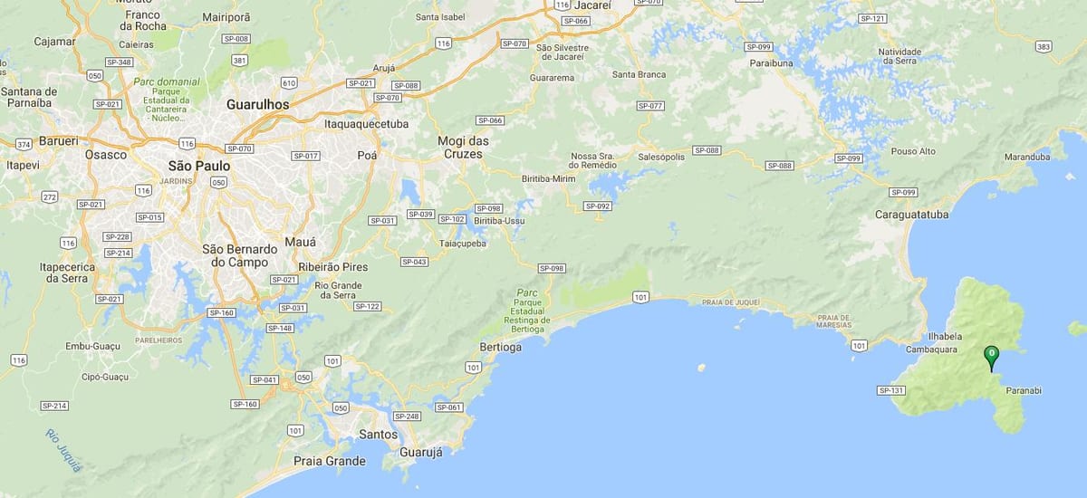 Zemljevid plaži Vermelha