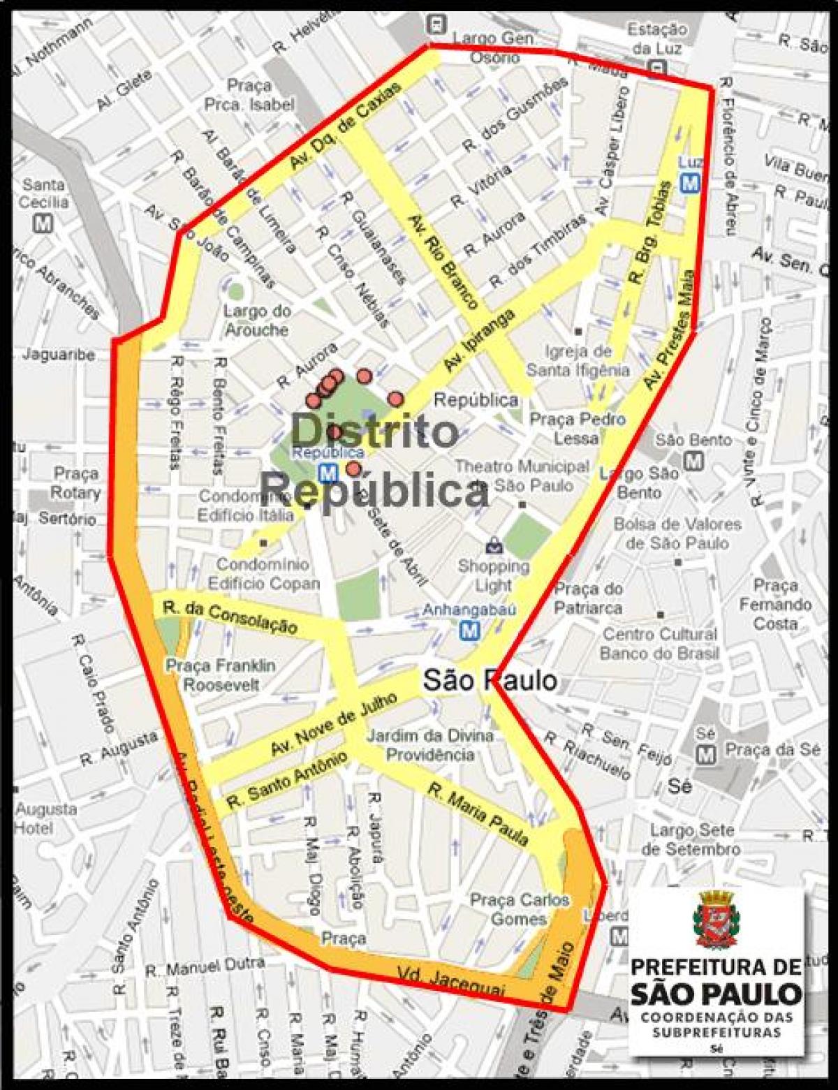 Zemljevid República São Paulo