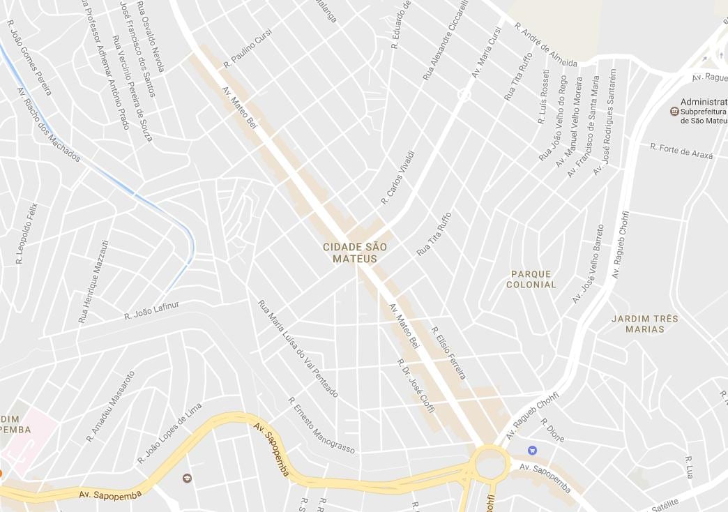 Zemljevid São Mateus São Paulo