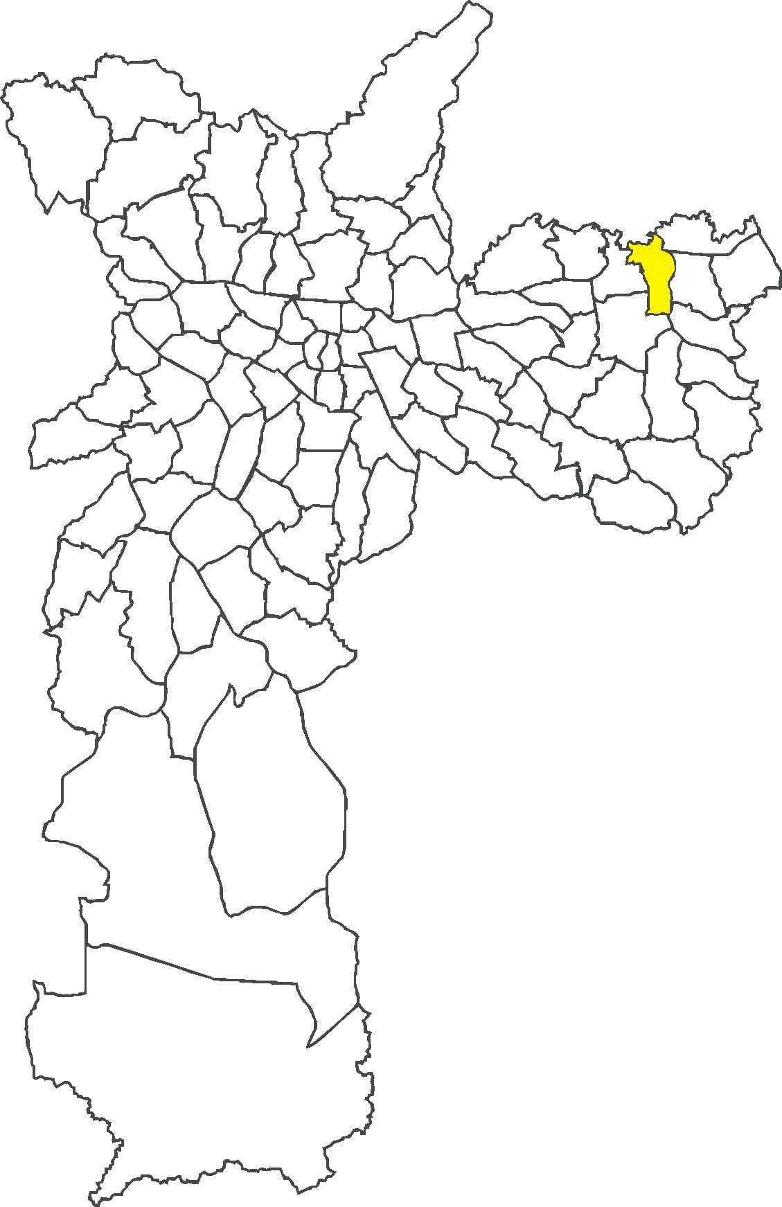 Zemljevid São Miguel Paulista okrožno