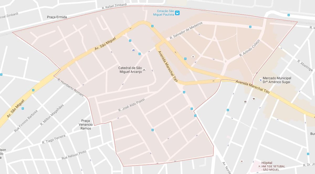Zemljevid São Miguel Paulista São Paulo