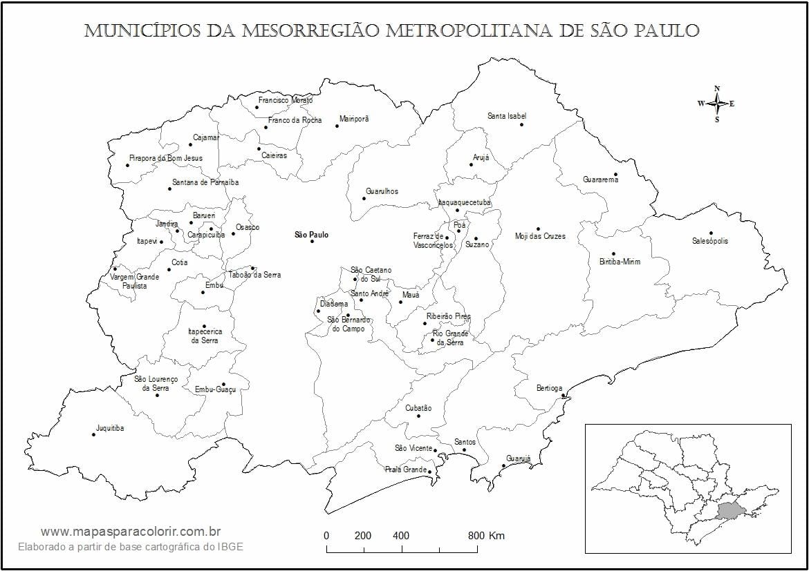 Zemljevid São Paulo, devica