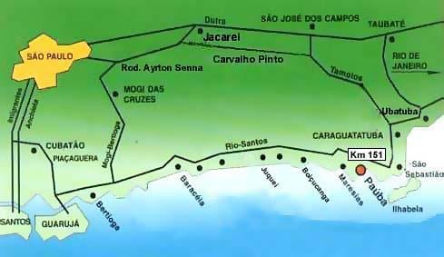 Zemljevid São Paulo plaže