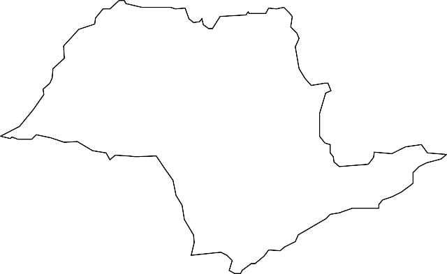 Zemljevid São Paulo vektor