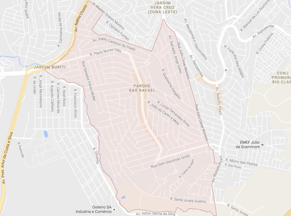 Zemljevid São Rafael São Paulo