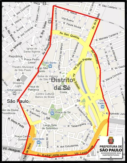 Zemljevid Sé São Paulo