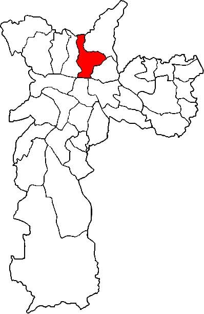 Zemljevid Santana sub-prefekturi São Paulo