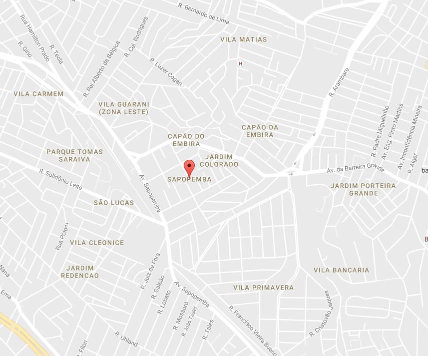 Zemljevid Sapopemba São Paulo