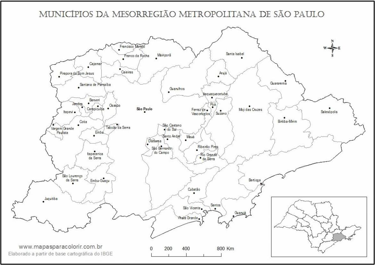Zemljevid São Paulo, devica