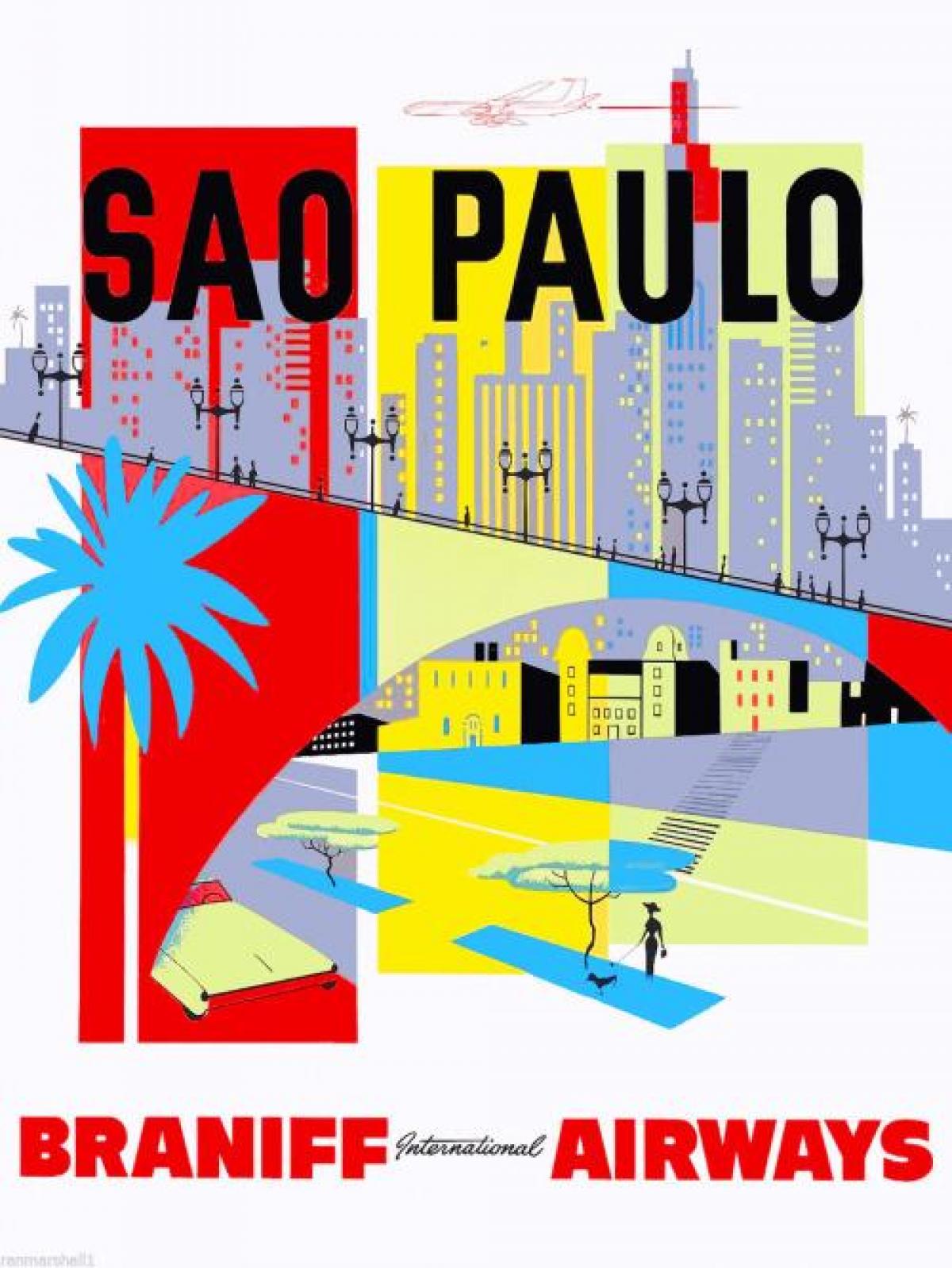 Zemljevid São Paulo ozadje