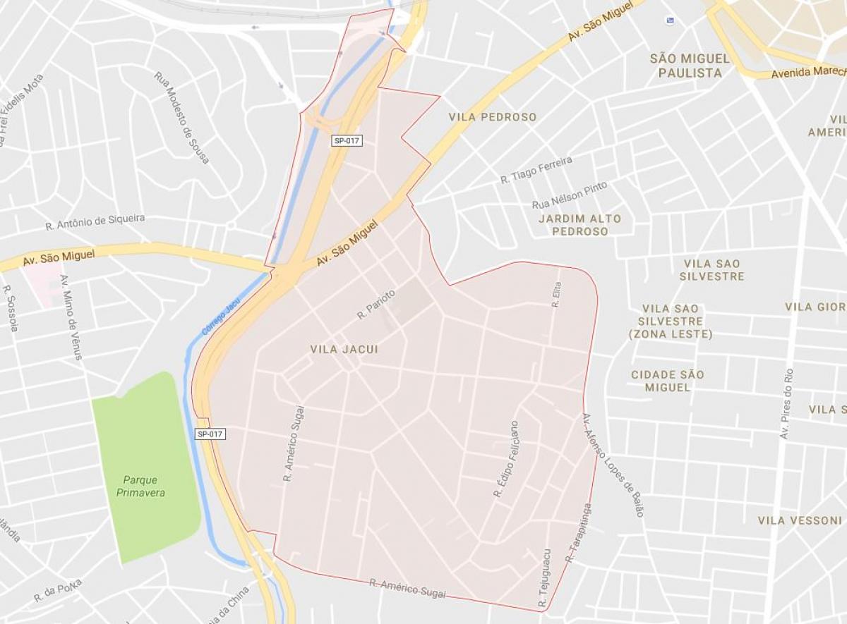 Zemljevid Vila Jacuí São Paulo