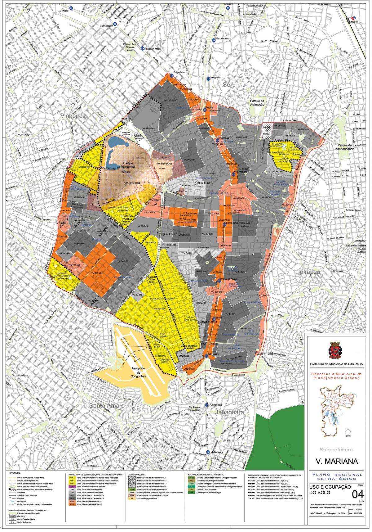 Zemljevid Vila Marianski Sao Paulo - Poklic tal