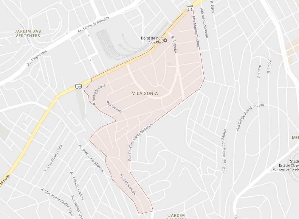Zemljevid Vila Sônia São Paulo