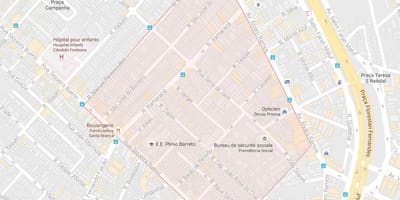 Zemljevid Água Rasa São Paulo