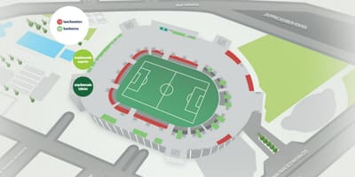 Zemljevid Allianz Parque - Nižje bleachers