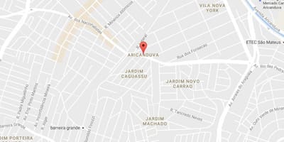 Zemljevid Aricanduva São Paulo