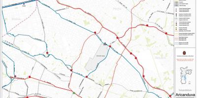 Zemljevid Aricanduva-Vila Formozi Sao Paulo - Javni prevozi