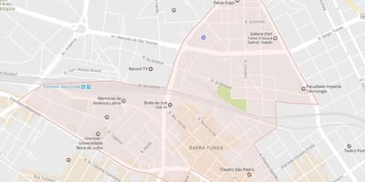Zemljevid Barra Funda São Paulo