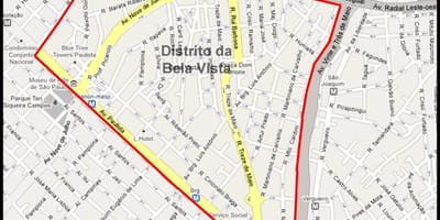 Zemljevid Bela Vista São Paulo
