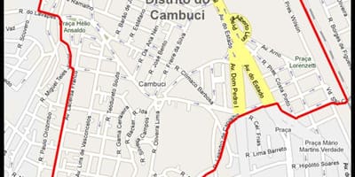 Zemljevid Cambuci São Paulo