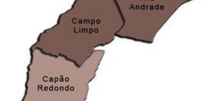 Zemljevid Campo Limpo sub-prefekturi