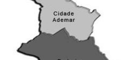 Zemljevid Cidade Ademar sub-prefekturi