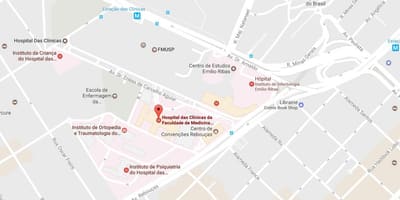 Zemljevid Clínicas bolnišnici