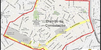 Zemljevid Consolação São Paulo