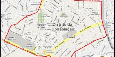 Zemljevid Consolação São Paulo