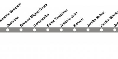 Zemljevid CPTM Sao Paulo - Line 10 - Diamond