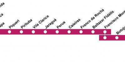 Zemljevid CPTM Sao Paulo - Line 7 - Ruby