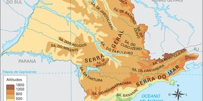 Zemljevid geografske São Paulo