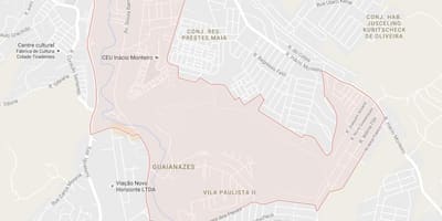 Zemljevid Guaianases São Paulo