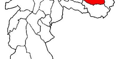 Zemljevid Itaquera sub-prefekturi São Paulo
