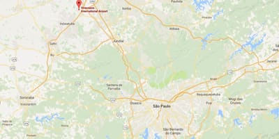 Zemljevid mednarodno letališče Campinas
